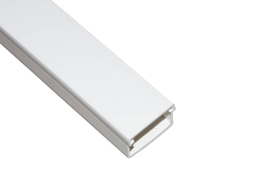 CANALINA PASSACAVI ADESIVA IN PVC MM 30x20 MT 2 CON COPERCHIO SCORREVOLE BIANCO