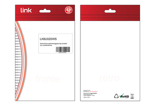 CAVO RETE CATEGORIA 6 NON SCHERMATO UTP COLORE BIANCO HALOGENFREE MT 2 SLIM