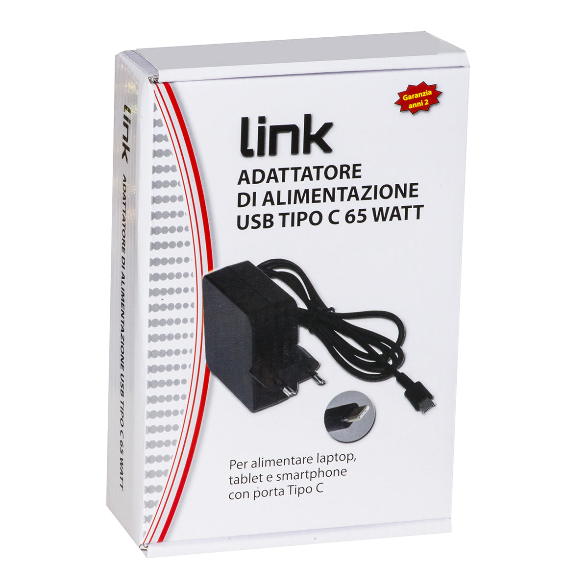 ADATTATORE DI ALIMENTAZIONE USB-C¨ 65 WATT PER SMARTPHONE, NOTEBOOK, TABLET, POWER BANK