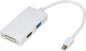 ADATTATORE MINI DISPLAYPORT MASCHIO A DVI+HDMI+VGA FEMMINA