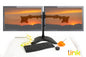 BRACCIO SUPPORTO DA TAVOLO CON BASE PER 2 MONITOR 13-27" FINO A 8 KG A 3 SNODI