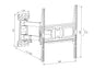 STAFFA A MURO PER TV FINO A 40 KG, DA 32 A 55" FINO A VESA 400X400 CON 3 SNODI ORIENTAMENTO ALTO/BASSO 5-10°ORIENTAMENTO LATERALE 45°