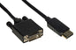 CAVO DISPLAYPORT MASCHIO - DVI MASCHIO CONTATTI DORATI MT. 3