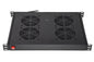 RIPIANO PER ARMADI RACK 19" CON 4 VENTOLE NERO 4 AGGANCI 483x330x44mm CON TERMOSTATO