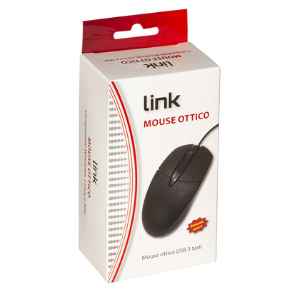 MOUSE OTTICO USB 3 TASTI NERO