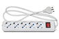 MULTIPRESA 5 PRESE UNIVERSALI ITA/SCHUKO 10/16 A - SPINA 16 A CON INTERRUTTORE