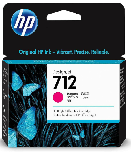 HP 712 29-ml Magenta DesignJet Ink Cartridge - 3ED68A