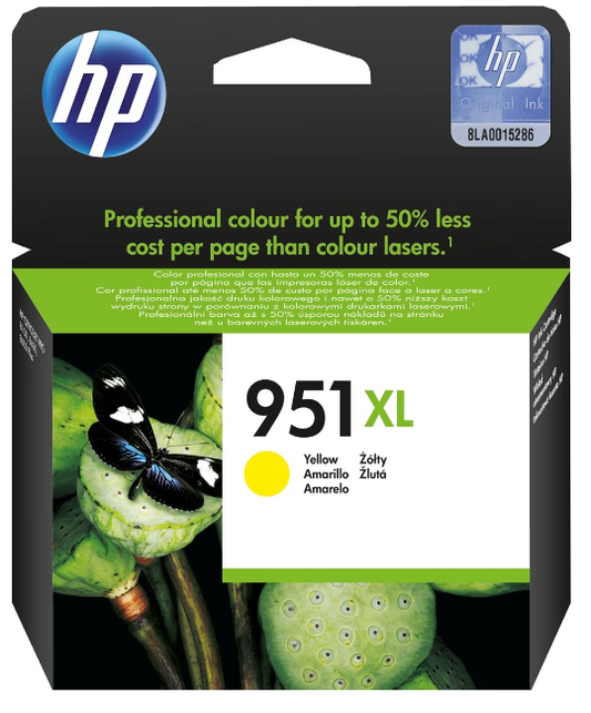 HP 951XL original ink cartridge yellow high capacity 1.500 pages 1-pack Blister multi tag Officejet - CN048AE