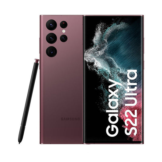 (REFURBISHED) Smartphone Samsung Galaxy S22 Ultra 5G SM-S908B 256GB 6.8" Dynamic AMOLED 2X 108MP Burgundy [Grade C+]