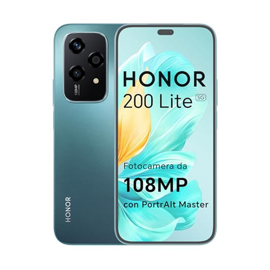 (REFURBISHED) Smartphone Honor 200 Lite 5G 256GB 6.7" AMOLED 108MP Cyan Lake [Grade A]