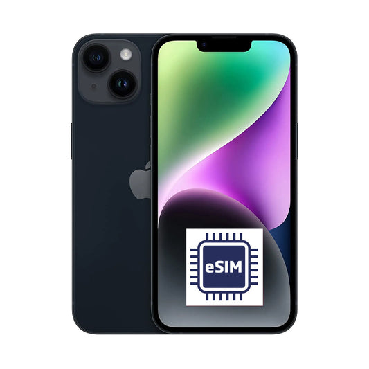 (REFURBISHED) Apple iPhone 14 128GB Midnight MPUF3QL/A 6.1" Mezzanotte eSIM [Grade B]