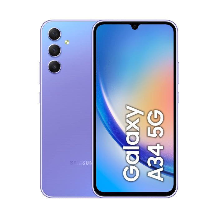 (REFURBISHED) Smartphone Samsung Galaxy A34 5G SM-A346B 256GB 6.6" SuperAMOLED 48MP Violet [Grade B]