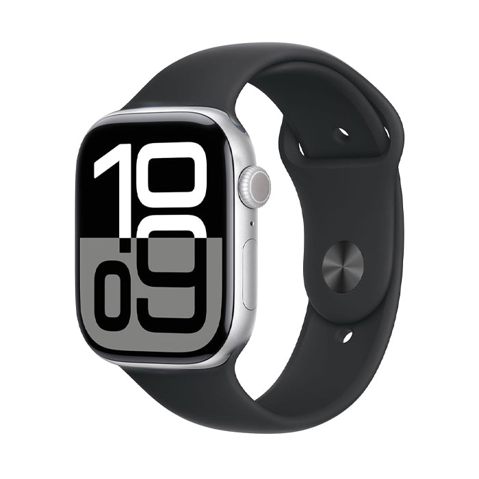 (REFURBISHED) Smartwatch Apple Watch Series 10 LTE GPS (A3003) Titanium 46mm 64GB OLED Touchscreen Silver Black [Grade A]