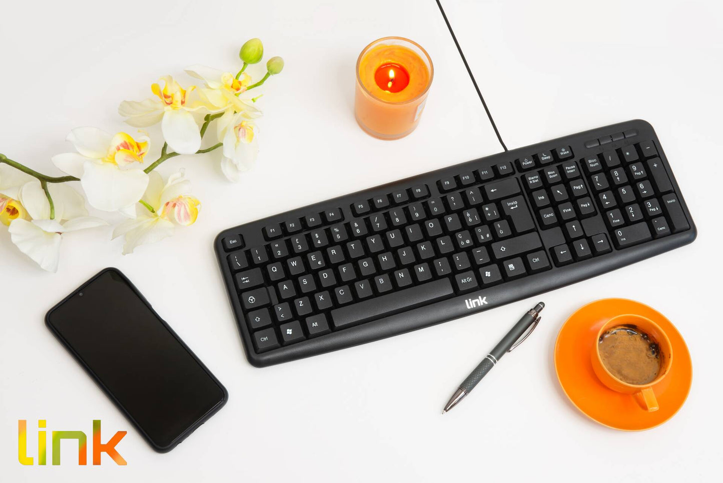 TASTIERA ITALIANA USB 108 TASTI COLORE NERO