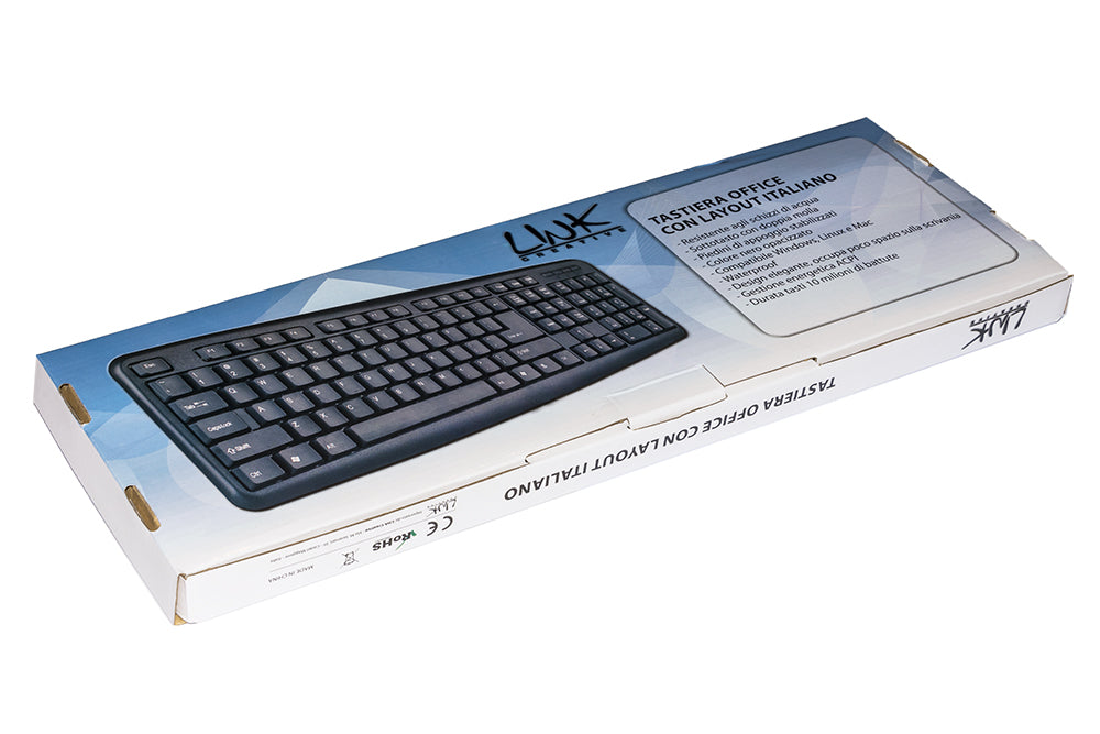 TASTIERA ITALIANA USB 108 TASTI COLORE NERO