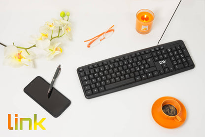 TASTIERA ITALIANA USB 108 TASTI COLORE NERO IN ECOPLASTICA