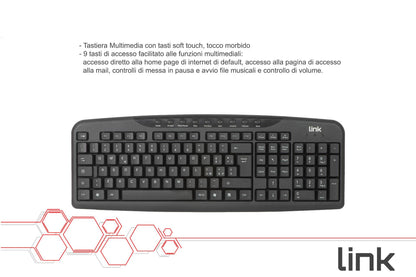 TASTIERA ITALIANA MULTIMEDIA USB
