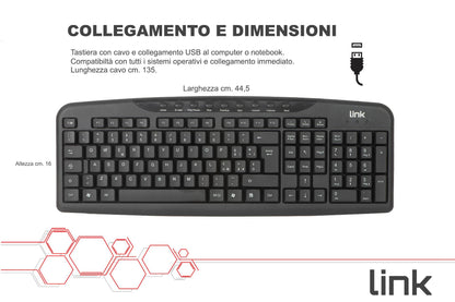 TASTIERA ITALIANA MULTIMEDIA USB