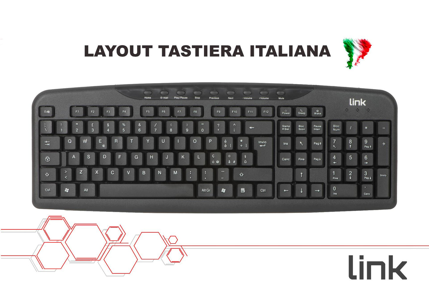 TASTIERA ITALIANA MULTIMEDIA USB