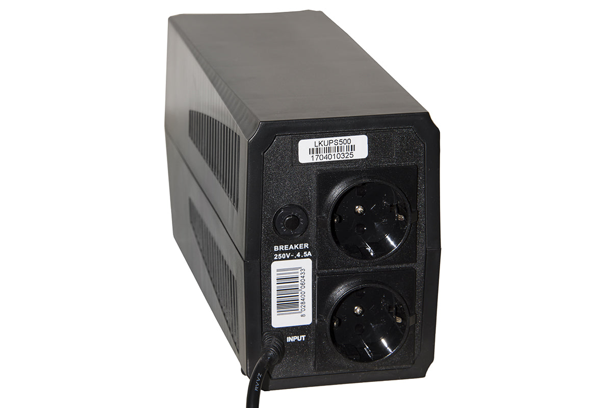 GRUPPO DI CONTINUITA' LINE INTERACTIVE PWM 500 VA 300 WATT CON 2 PRESE
