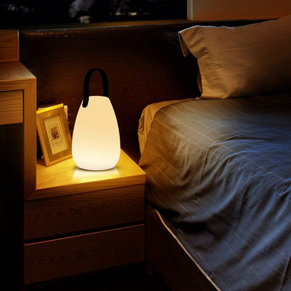 Lampada LED Multicolore Ricaricabile da Tavolo con Maniglia e Telecomando