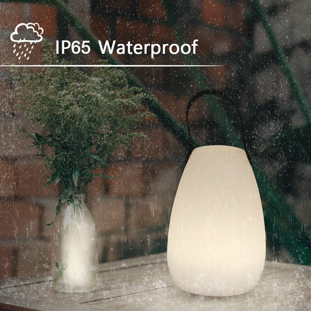 Lampada LED Multicolore Ricaricabile da Tavolo con Maniglia e Telecomando