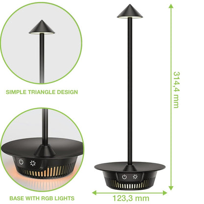 Lampada LED Multicolore da Tavolo Dimmerabile Batteria Ricaricabile Alimentazione USB-C&trade;