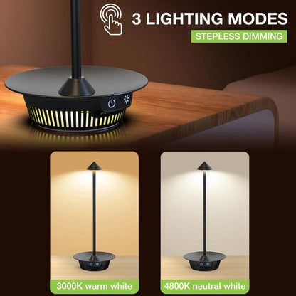 Lampada LED Multicolore da Tavolo Dimmerabile Batteria Ricaricabile Alimentazione USB-C&trade;