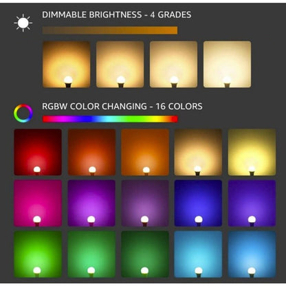Lampada LED RGB da Pavimento Multicolor 16 Colori Regolazione Intensit&agrave; IP66