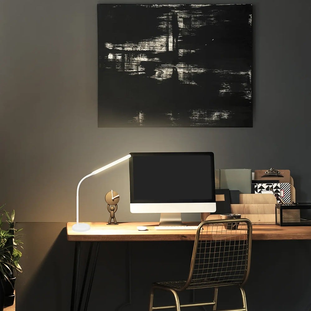 Lampada a 36 LED da Scrivania con Caricatore Wireless Integrato per Smartphone