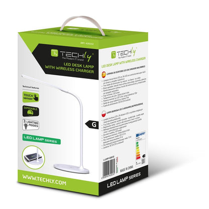 Lampada a 36 LED da Scrivania con Caricatore Wireless Integrato per Smartphone