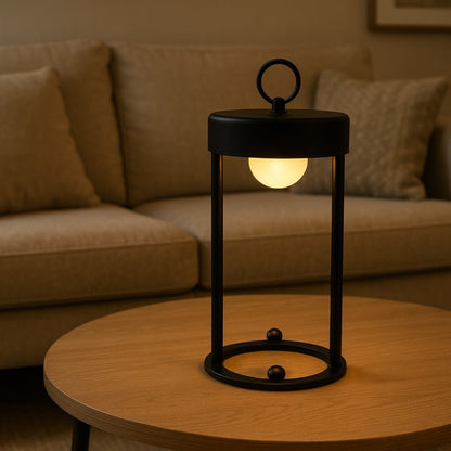 Lampada da Tavolo LED Portatile in Ferro con Maniglia