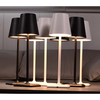 Lampada da Tavolo LED Senza Fili USB-C&trade; Dimmerabile in Metallo Bianco