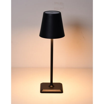 Lampada da Tavolo LED Senza Fili USB-C&trade; Dimmerabile in Metallo Nero