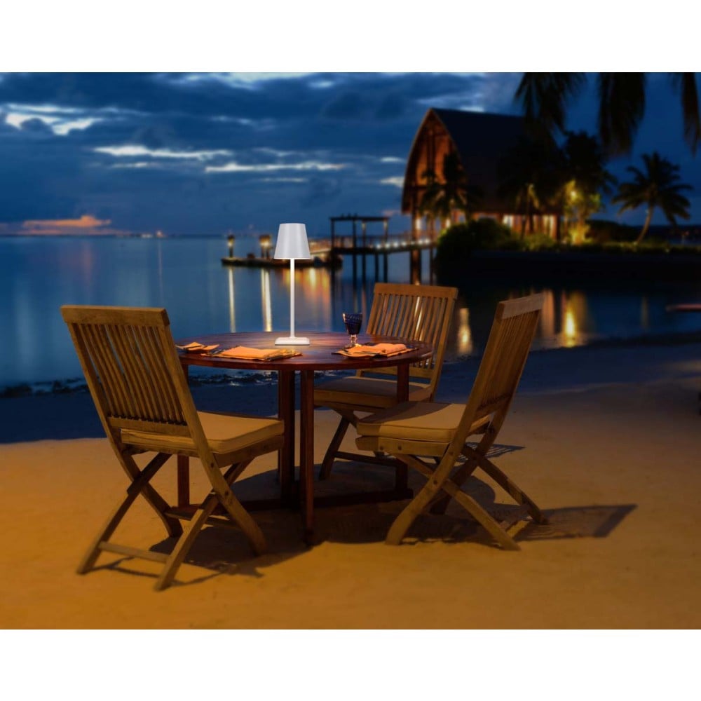 Lampada da Tavolo LED Senza Fili USB-C&trade; Dimmerabile in Metallo Nero