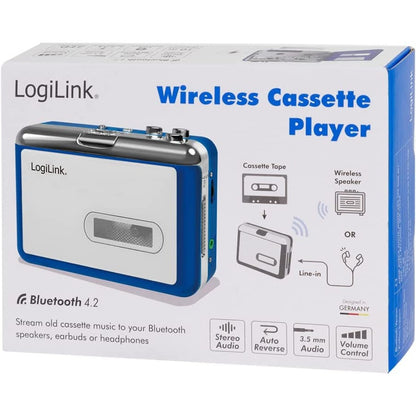 Lettore a Cassette Bluetooth V4.2 Senza Fili Wireless