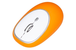 MOUSE GOMMATO WIRELESS COLORE ARANCIONE