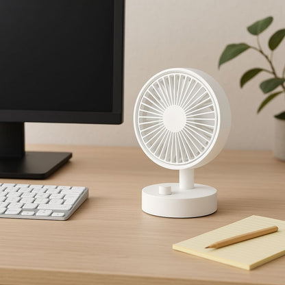 Mini Ventilatore Rotante da Tavolo a 10 Velocità Ricarica USB-C