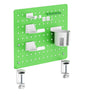 Pannello modulare bucato in metallo per tavolo o per muro verde 420x99x477mm