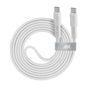 Cavo ricarica piatto Type-C / Type-C 1,2m bianco