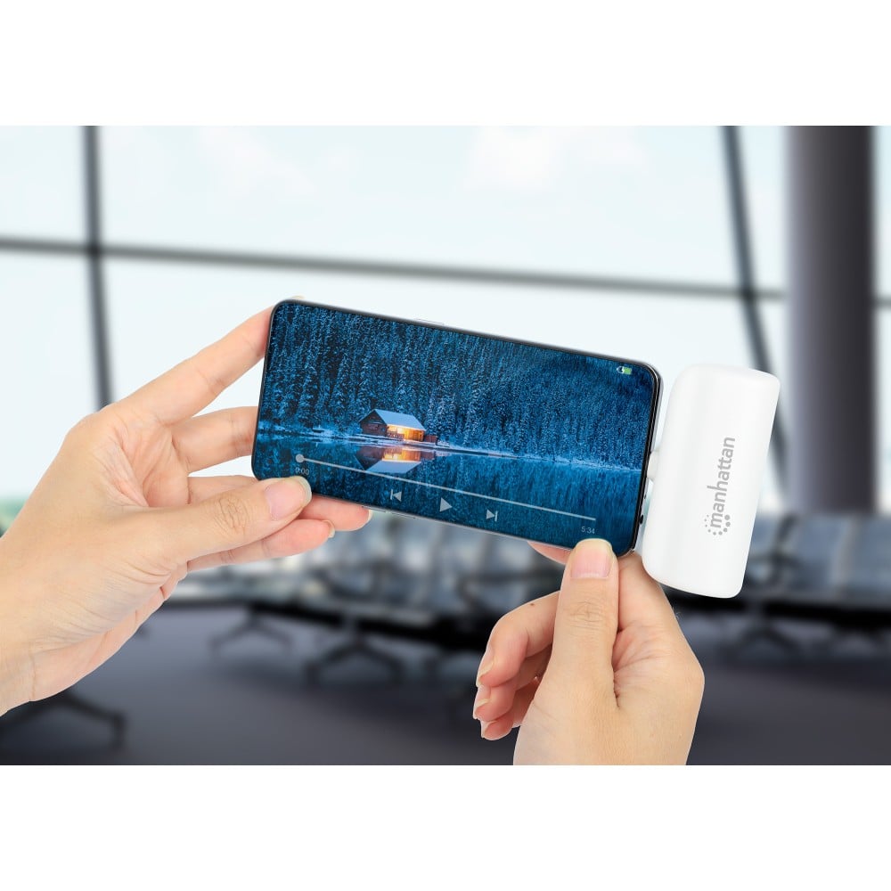 Power Bank PD 5000 mAh con Presa USB-C&trade; Integrata 20W Bianco