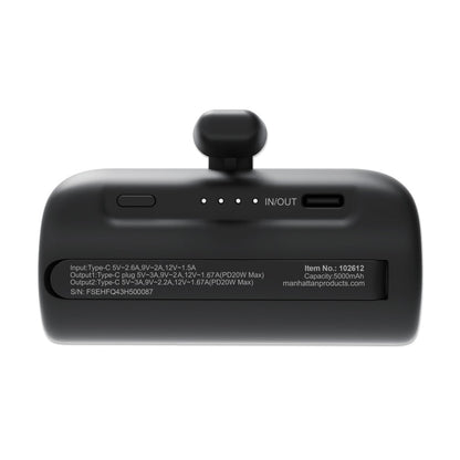 Power Bank PD 5000 mAh con Presa USB-C&trade; Integrata 20W Nero
