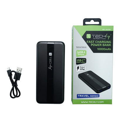 Power Bank  Smartphone 10000 mAh 20W USB-C&trade; 3 Porte Output con Cavo