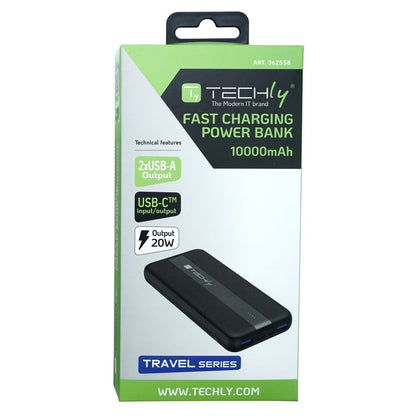 Power Bank  Smartphone 10000 mAh 20W USB-C&trade; 3 Porte Output con Cavo
