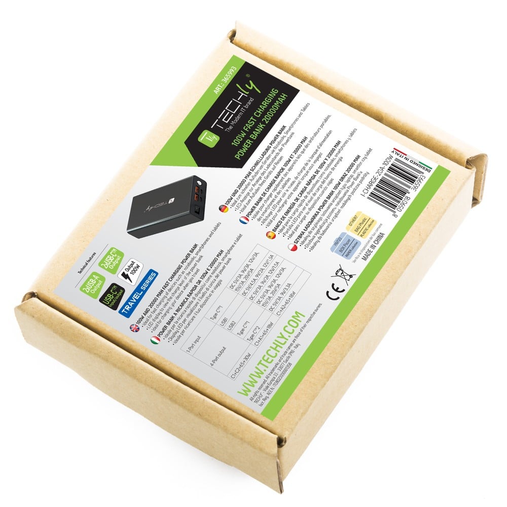 Power Bank Smartphone 20000 mAh 100W USB-C&trade; 4 Porte Output