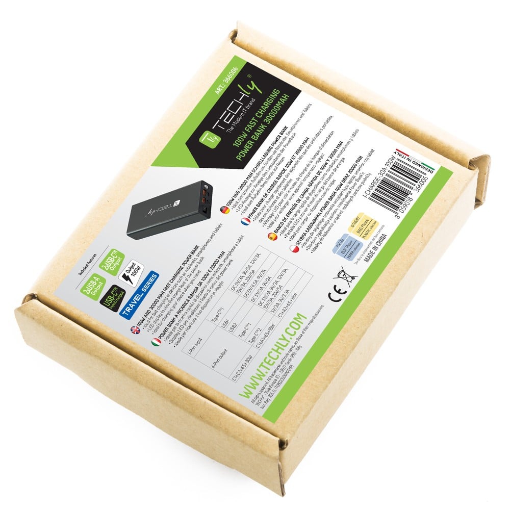 Power Bank Smartphone 30000 mAh 100W USB-C&trade; 4 Porte Output