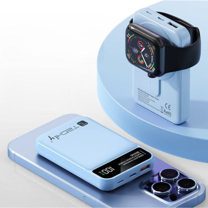 Power Bank Wireless Magnetico 3 in 1 con LED 10.000 mAh 22,5W Nero