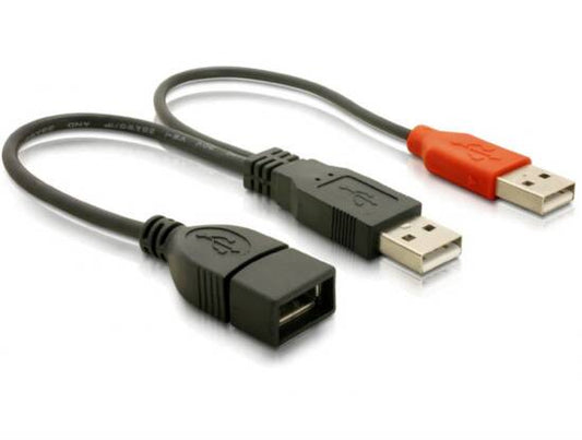 SDOPPIATORE USB A FEMMINA - 2 X A MASCHIO 22,5 CM DELOCK