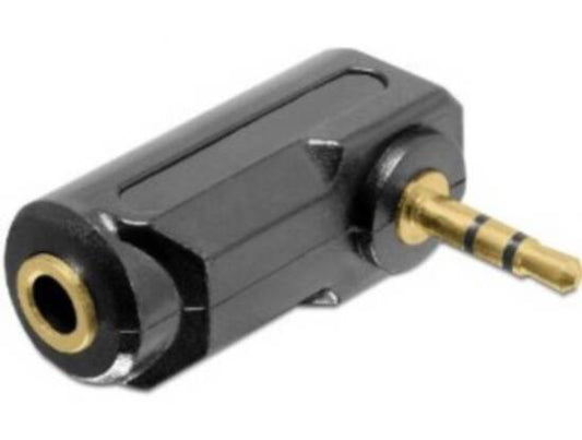 ADATTATORE AUDIO STEREO 3,5MM M POLI FEMMINA - MASCHIO ANGOLATO DELOCK