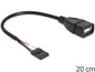 CAVO USB 2.0 CONNETTORE FEMMINA - 4 PIN PER PIASTRA MADRE CM. 20